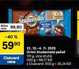 Tesco Orion studentská pečeť nabídka