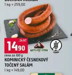 Terno Kominický česnekový točený salám 100g nabídka