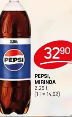 Flop Pepsi, mirinda nabídka
