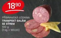 Flop Příbramská uzenina trampský salám se sýrem nabídka