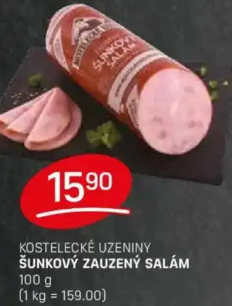 Kostelecké uzeniny šunkový zauzený salám