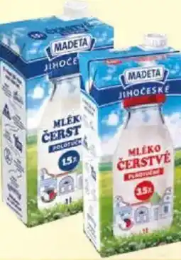 Flop MADETA Jč mléko čerstvé polotučné 1,5%, plnotučné 3,5% nabídka