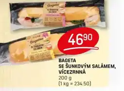 Flop Bageta se šunkovým salámem, vícezrnná nabídka