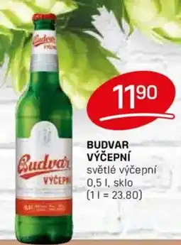 Flop Budvar světlé výčepní nabídka