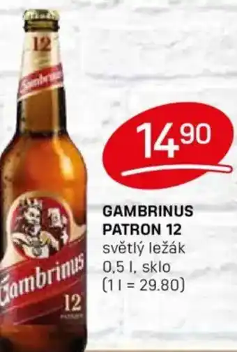 Flop Gambrinus patron 12 světlý ležák nabídka