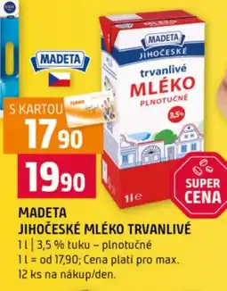 Terno Madeta jihočeské mléko trvanlivé nabídka