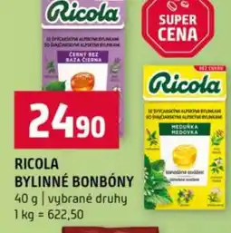Terno Ricola bylinné bonbóny nabídka