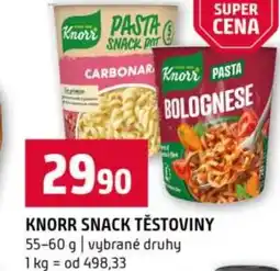 Terno Knorr snack těstoviny nabídka