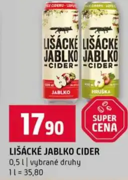 Terno Lišácké jablko cider nabídka
