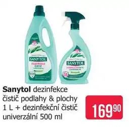 Teta Sanytol dezinfekce čistič podlahy & plochy 1 L + dezinfekční čistič univerzální 500 ml nabídka