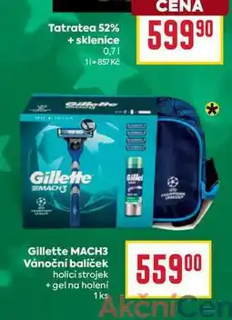 Billa Gillette MACH3 Vánoční balíček holici strojek + gel na holení 1ks nabídka