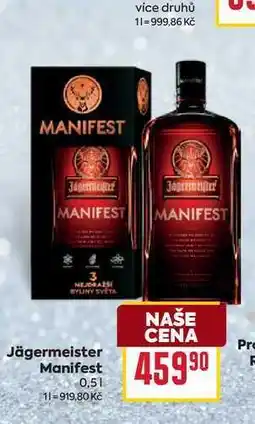 Billa Jägermeister Manifest 0,5l nabídka