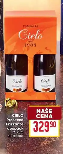 Billa CIELO Prosecco Frizzante duopack 2x 0,75l nabídka
