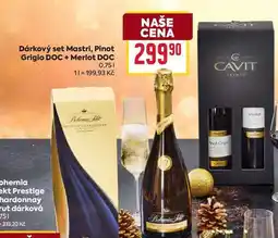 Billa Dárkový set Mastri, Pinot Grigio DOC +Merlot DOC 0,75l nabídka