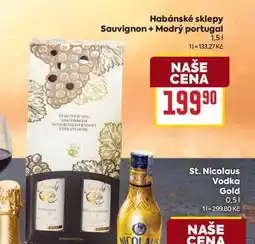 Billa Habánské sklepy Sauvignon + Modrý portugal 1,5l nabídka