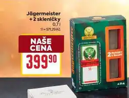 Billa Jägermeister + 2 skleničky 0,7l nabídka