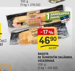 Flop BAGETA SE ŠUNKOVÝM SALÁMEM, VÍCEZRNNÁ 200 g nabídka