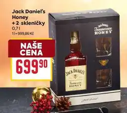 Billa Jack Daniel's Honey + 2 skleničky 0,7l nabídka