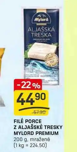 Flop FILÉ PORCE Z ALJAŠSKÉ TRESKY MYLORD PREMIUM 200 g, mražené nabídka