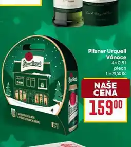 Billa Pilsner Urquell Vánoce 4× 0,5l plech nabídka