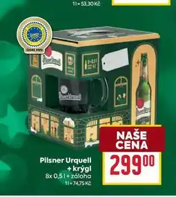Billa Pilsner Urquell +krýgl 8x 0,5l nabídka