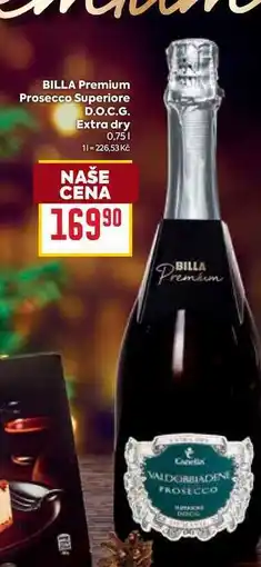 Billa BILLA Premium Prosecco Superiore D.O.C.G. Extra dry 0,75l nabídka