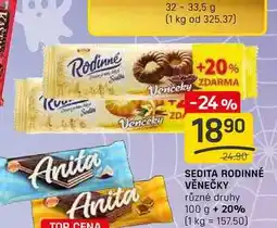 Flop SEDITA RODINNÉ VĚNEČKY různé druhy 100 g nabídka