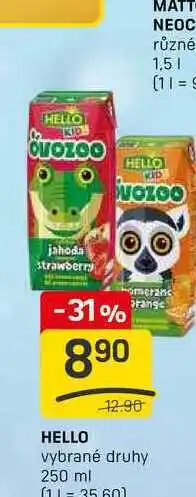 Flop HELLO vybrané druhy 250 ml nabídka
