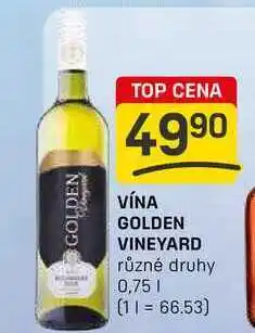 Flop VÍNA GOLDEN VINEYARD různé druhy 0,75l nabídka