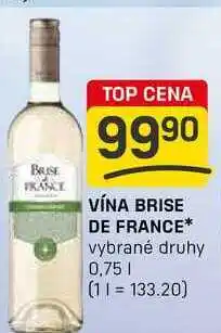 Flop VÍNA BRISE DE FRANCE vybrané druhy 0,75l nabídka