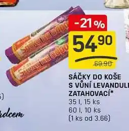 Flop SÁČKY DO KOŠE S VŮNÍ LEVANDULE ZATAHOVACÍ 35 1, 15 ks nabídka