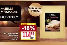 Billa BILLA Premium Le Gruyère 150 g nabídka