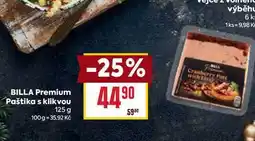 Billa BILLA Premium Paštika s klikvou 125 g nabídka