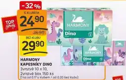 Flop HARMONY KAPESNÍKY DINO 3vrstvé 10 x 10, 2vrstvé box 150 ks nabídka