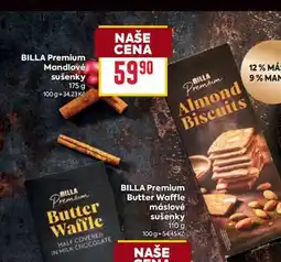 Billa BILLA Premium Butter Waffle máslové sušenky 110 g nabídka