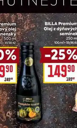 Billa BILLA Premium Olej z dýňových seminek 250 ml nabídka