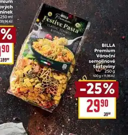 Billa BILLA Premium Vánoční semolinové těstoviny 250 g nabídka
