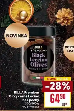 Billa BILLA Premium Olivy černé Lecino bez pecky 300/160 g nabídka