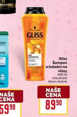 Billa Gliss Šampon a balzám na vlasy 250 ml nabídka