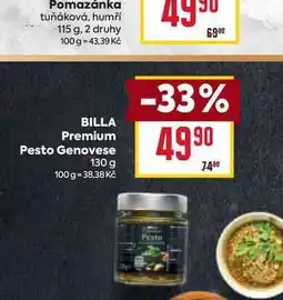 Billa BILLA Premium Pesto Genovese 130 g nabídka