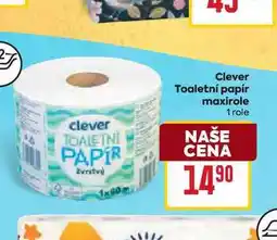 Billa Clever Toaletní papír maxirole 1ks nabídka