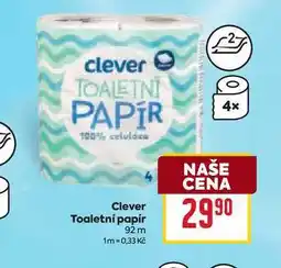Billa Clever Toaletní papír 92 m nabídka