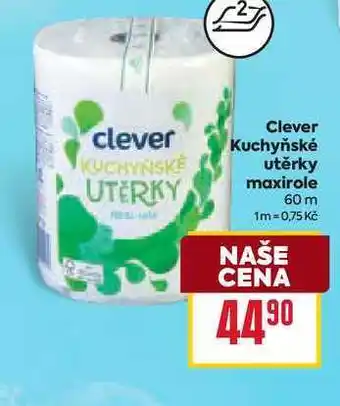 Billa Clever Kuchyňské utěrky maxirole 60 m nabídka