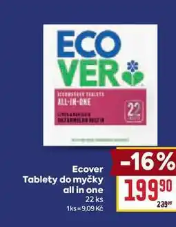 Billa Ecover Tablety do myčky all in one 22ks nabídka