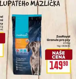 Billa ZooRoyal Granule pro psy 2,5kg nabídka