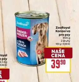 Billa ZooRoyal Konzerva pro psy 400 g nabídka