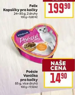 Billa Poésie Vanička pro kočky 85 g nabídka