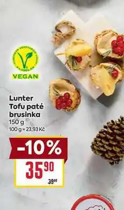 Billa Lunter Tofu paté brusinka 150 g nabídka