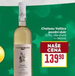 Billa Chateau Valtice pozdní sběr 0,75l nabídka