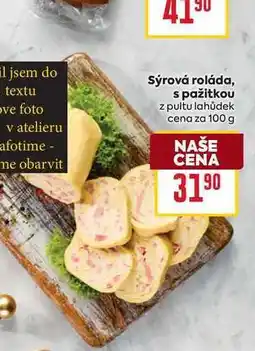 Billa Sýrová roláda, s pažitkou z pultu lahůdek cena za 100 g nabídka
